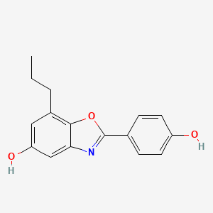 molecular formula C16H15NO3 B10840979 2-(4-Hydroxy-phenyl)-7-propyl-benzooxazol-5-ol 