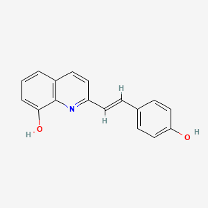 molecular formula C17H13NO2 B10840985 2-(4-Hydroxystyryl)quinolin-8-ol 