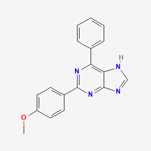 molecular formula C18H14N4O B10841025 2-(4-methoxyphenyl)-6-phenyl-9H-purine 