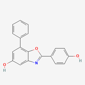 molecular formula C19H13NO3 B10841029 2-(4-Hydroxy-phenyl)-7-phenyl-benzooxazol-5-ol 