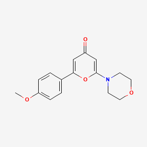 2-(4-methoxyphenyl)-6-morpholino-4H-pyran-4-one