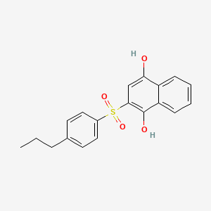 2-(4-Propylphenylsulfonyl)naphthalene-1,4-diol