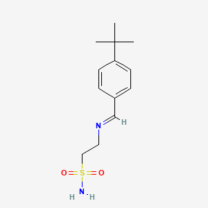 molecular formula C13H20N2O2S B10841047 2-(4-Tert-butylbenzylideneamino)ethanesulfonamide 