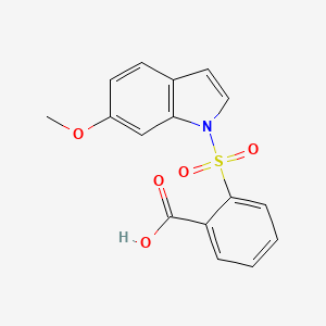 molecular formula C16H13NO5S B10841081 2-(6-Methoxy-indole-1-sulfonyl)-benzoic acid 