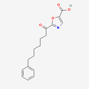 2-(7-Phenylheptanoyl)oxazole-5-carboxylic acid