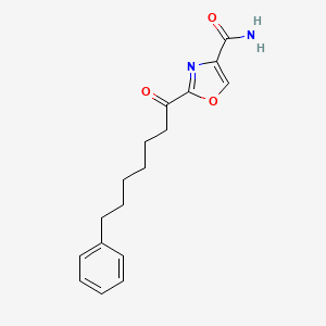 molecular formula C17H20N2O3 B10841098 2-(7-Phenylheptanoyl)oxazole-4-carboxamide 