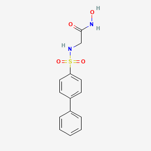 molecular formula C14H14N2O4S B10841116 2-(biphenyl-4-ylsulfonamido)-N-hydroxyacetamide 