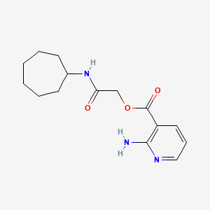 molecular formula C15H21N3O3 B10841173 2-(Cycloheptylamino)-2-oxoethyl 2-aminonicotinate CAS No. 872213-58-6