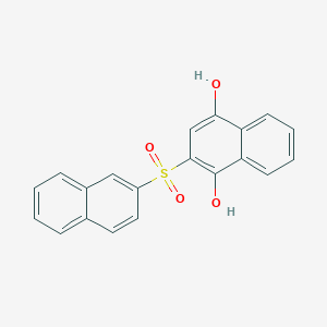 molecular formula C20H14O4S B10841174 2-(Naphthalen-2-ylsulfonyl)naphthalene-1,4-diol 