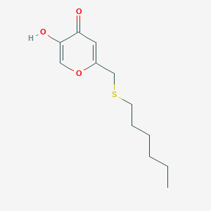 2-(hexylthiomethyl)-5-hydroxy-4H-pyran-4-one