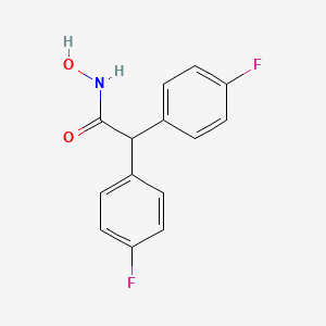 molecular formula C14H11F2NO2 B10841265 2,2-bis(4-fluorophenyl)-N-hydroxyacetamide 