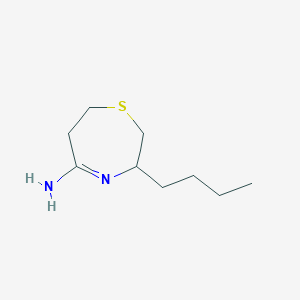 molecular formula C9H18N2S B10841272 3-Butyl-[1,4]thiazepan-(5E)-ylideneamine 