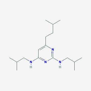 molecular formula C17H32N4 B10841297 2,4-Diisobutylamino-6-isopentylpyrimidine 