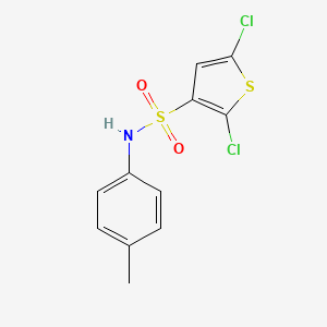 molecular formula C11H9Cl2NO2S2 B10841343 2,5-dichloro-N-p-tolylthiophene-3-sulfonamide 