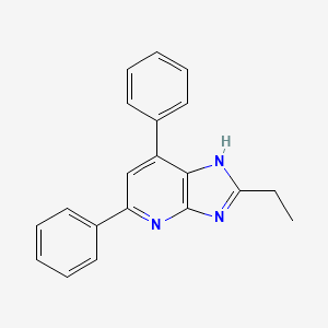 molecular formula C20H17N3 B10841355 2,6-Diphenyl-8-ethyl-1-deazapurine 