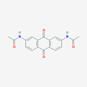 molecular formula C18H14N2O4 B10841360 2,7-Bis(acetamido)anthraquinone 