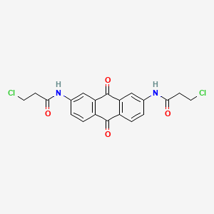 molecular formula C20H16Cl2N2O4 B10841366 2,7-Bis(3-chloropropionamido)anthraquinone 