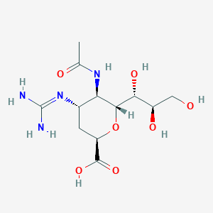 molecular formula C12H22N4O7 B10841367 2,4-Deoxy-4-guanidino-5-N-acetyl-neuraminic acid 