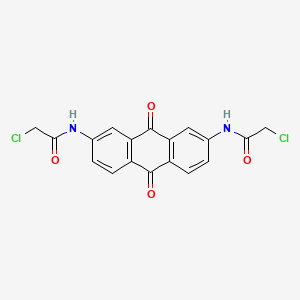 molecular formula C18H12Cl2N2O4 B10841369 2,7-Bis(chloroacetamido)anthraquinone 