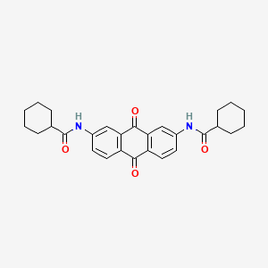 molecular formula C28H30N2O4 B10841377 2,7-Bis(cyclohexanecarbonamido)anthraquinone 