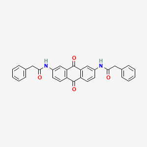 molecular formula C30H22N2O4 B10841381 2,7-Bis(phenylacetamido)anthraquinone 