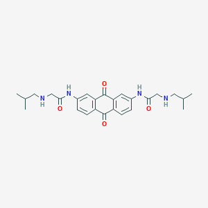 molecular formula C26H32N4O4 B10841388 2,7-Bis[2-(isobutylamino)acetamido]anthraquinone 