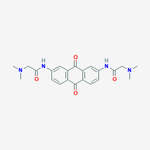 molecular formula C22H24N4O4 B10841391 2,7-Bis[2-(dimethylamino)acetamido]anthraquinone 