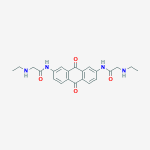 molecular formula C22H24N4O4 B10841396 2,7-Bis[2-(ethylamino)acetamido]anthraquinone 