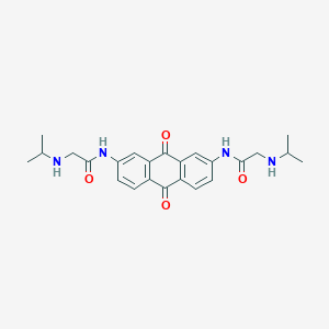 molecular formula C24H28N4O4 B10841397 2,7-Bis[2-(isopropylamino)acetamido]anthraquinone 