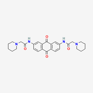 molecular formula C28H32N4O4 B10841405 2,7-Bis[2-(piperidino)acetamido]anthraquinone 