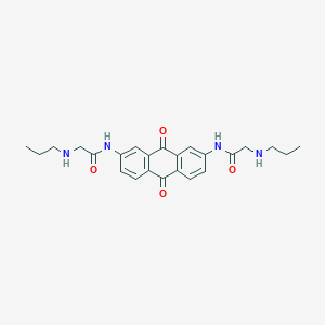 molecular formula C24H28N4O4 B10841407 2,7-Bis[2-(propylamino)acetamido]anthraquinone 