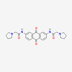 molecular formula C26H28N4O4 B10841412 2,7-Bis[2-(pyrrolidino)acetamido]anthraquinone 