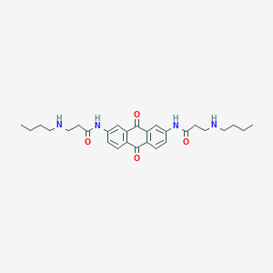 molecular formula C28H36N4O4 B10841419 2,7-Bis[3-(butylamino)propionamido]anthraquinone 