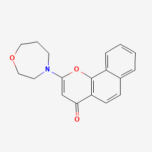 molecular formula C18H17NO3 B10841443 2-[1,4]Oxazepan-4-yl-benzo[h]chromen-4-one 