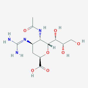 (2R,4R,5S,6R)-5-acetamido-4-(diaminomethylideneamino)-6-[(1R,2S)-1,2,3-trihydroxypropyl]oxane-2-carboxylic acid