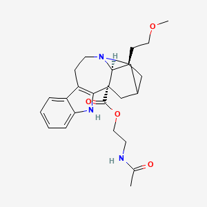 molecular formula C25H33N3O4 B10841469 2-Acetylaminoethyl 18-methoxycoronaridinate 