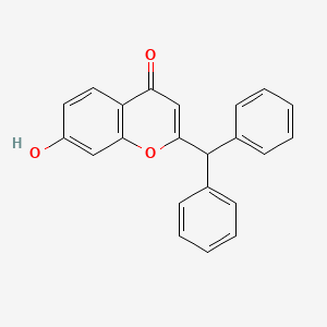 molecular formula C22H16O3 B10841567 2-Benzhydryl-7-hydroxy-chromen-4-one 