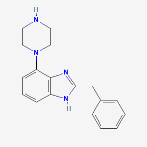 molecular formula C18H20N4 B10841575 2-Benzyl-4-piperazin-1-yl-1H-benzimidazole 