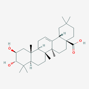 molecular formula C30H48O4 B10841593 (4aS,6aR,6aS,6bR,8aR,10S,11S,12aR,14bS)-10,11-dihydroxy-2,2,6a,6b,9,9,12a-heptamethyl-1,3,4,5,6,6a,7,8,8a,10,11,12,13,14b-tetradecahydropicene-4a-carboxylic acid 