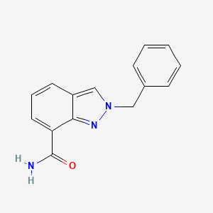 molecular formula C15H13N3O B10841613 2-Benzyl-2H-indazole-7-carboxamide 