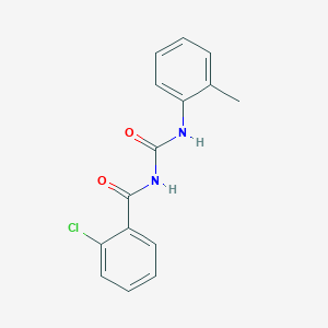 molecular formula C15H13ClN2O2 B10841638 2-chloro-N-(o-tolylcarbamoyl)benzamide 