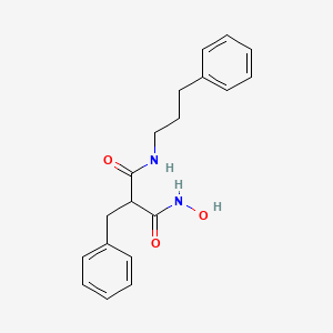 molecular formula C19H22N2O3 B10841650 2-benzyl-N1-hydroxy-N3-(3-phenylpropyl)malonamide 