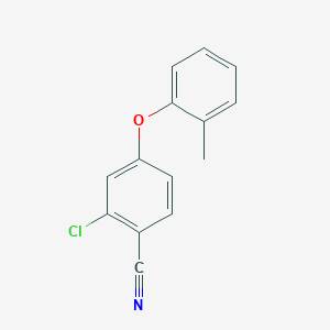 molecular formula C14H10ClNO B10841653 2-Chloro-4-(o-tolyloxy)benzonitrile 