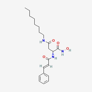 molecular formula C21H31N3O4 B10841659 2-Cinnamamido-N1-hydroxy-N4-octylsuccinamide 