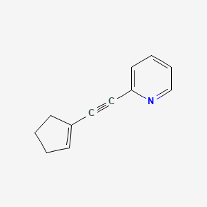 molecular formula C12H11N B10841673 2-Cyclopent-1-enylethynyl-pyridine 