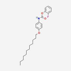 molecular formula C25H34FNO3 B10841707 2-Fluorophenyl 4-(dodecyloxy)phenylcarbamate 