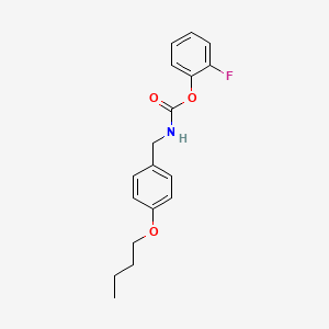 molecular formula C18H20FNO3 B10841767 2-Fluorophenyl 4-butoxybenzylcarbamate 