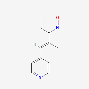 molecular formula C11H14N2O B10841835 2-Methyl-1-(pyridin-4-yl)pent-1-en-3-one oxime 