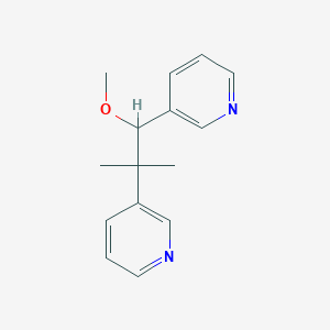 molecular formula C15H18N2O B10841844 2-Methyl-1,2-di-pyridin-3-yl-1-methoxypropane CAS No. 87372-73-4