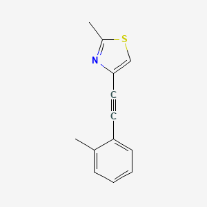 molecular formula C13H11NS B10841863 2-Methyl-4-o-tolylethynyl-thiazole 